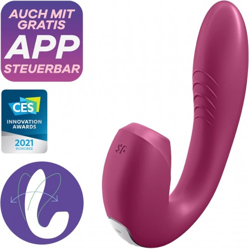 Смарт-вибратор с вакуумно-волновым стимулятором клитора Satisfyer Sunray розовый