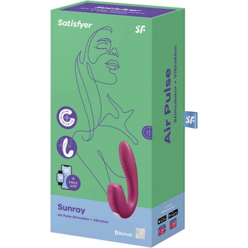 Смарт-вибратор с вакуумно-волновым стимулятором клитора Satisfyer Sunray розовый
