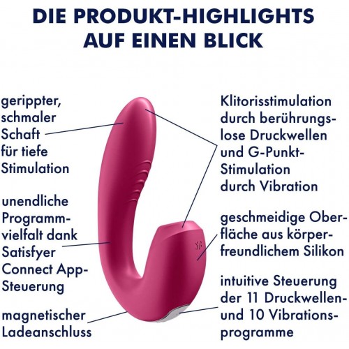 Смарт-вибратор с вакуумно-волновым стимулятором клитора Satisfyer Sunray розовый