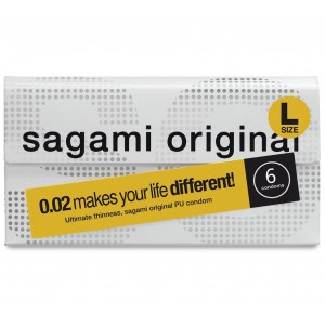 Полиуретановые презервативы Sagami Original L-size 0,02 6 шт