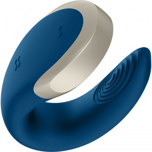 Смарт-стимулятор для пар Satisfyer Partner Double Love голубой ДЕФОРМИРОВАННАЯ УПАКОВКА