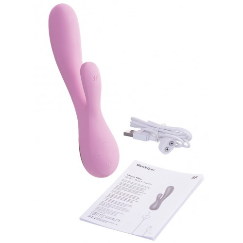 МЯГКАЯ ВАКУУМНАЯ УПАКОВКА cмарт-вибратор Satisfyer Mono Flex розовый гнущийся