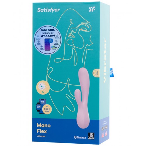МЯГКАЯ ВАКУУМНАЯ УПАКОВКА cмарт-вибратор Satisfyer Mono Flex розовый гнущийся