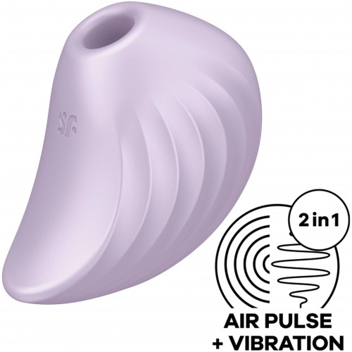 ДЕФОРМИРОВАННАЯ УПАКОВКА Вакуумно-волновой стимулятор с вибрацией Satisfyer Pearl Diver фиолетовый