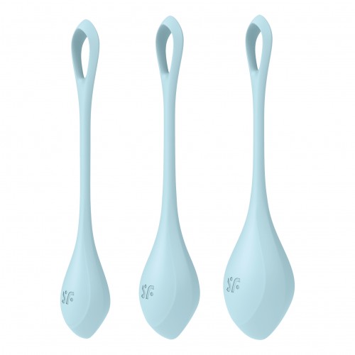 ДЕФОРМИРОВАННАЯ УПАКОВКА Вагинальные шарики Satisfyer Yoni Power 2 Kegel Balls голубые