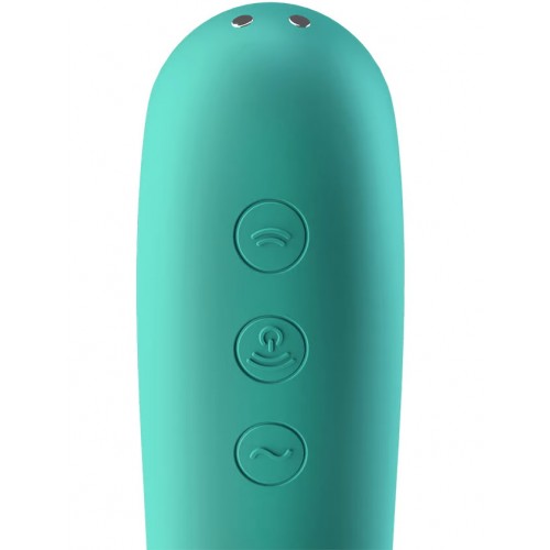 ДЕФОРМИРОВАННАЯ УПАКОВКА Вакуумно-волновой вибратор Satisfyer Dual Kiss зеленый