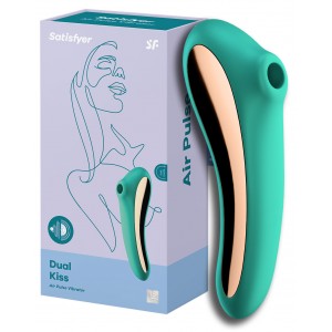 ДЕФОРМИРОВАННАЯ УПАКОВКА Вакуумно-волновой вибратор Satisfyer Dual Kiss зеленый
