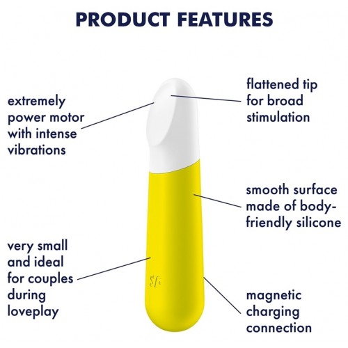 ДЕФОРМИРОВАННАЯ УПАКОВКА Мини-вибратор Satisfyer Ultra Power Bullet 4 желтый