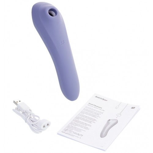 ДЕФОРМИРОВАННАЯ УПАКОВКА Клиторальный смарт-стимулятор с вибрацией Satisfyer Dual Pleasure сиреневый