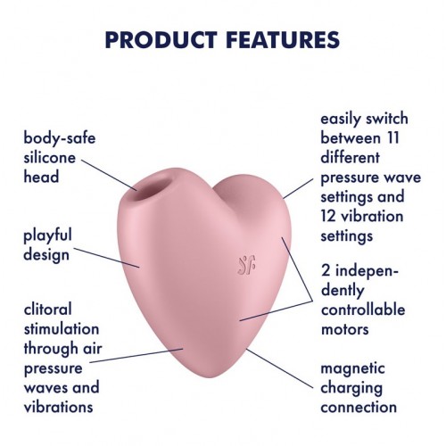 ДЕФОРМИРОВАННАЯ УПАКОВКА Вакуумно-волновой стимулятор с вибрацией Satisfyer Cutie Heart