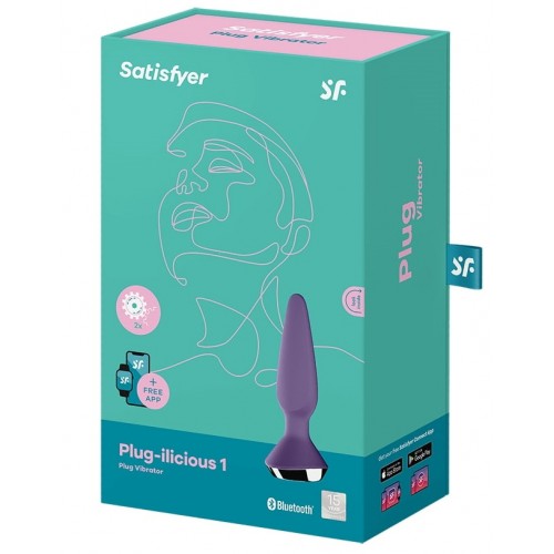 ДЕФОРМИРОВАННАЯ УПАКОВКА Анальная вибропробка Satisfyer Plug-ilicious 1 фиолетовый