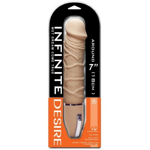 Реалистичный рельефный вибратор Infinite Desire 26 см