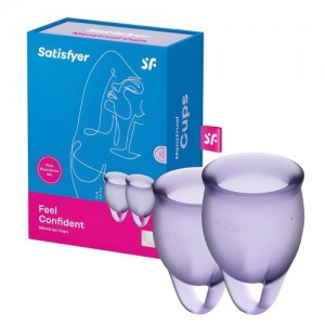 ДЕФОРМИРОВАННАЯ УПАКОВКА Набор менструальных чаш Satisfyer Feel Confident лиловый