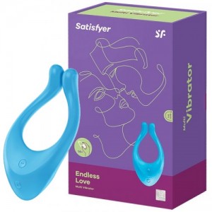 ДЕФОРМИРОВАННАЯ УПАКОВКА Многофункциональный вибратор для пар Satisfyer Endless Love голубой