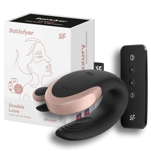 ДЕФОРМИРОВАННАЯ УПАКОВКА Смарт-стимулятор для пар Satisfyer Double Love черный
