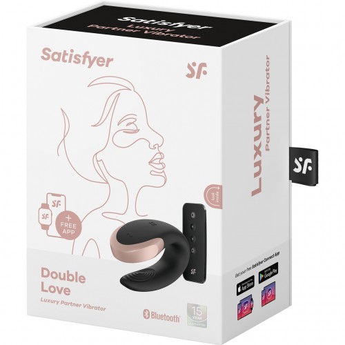 ДЕФОРМИРОВАННАЯ УПАКОВКА Смарт-стимулятор для пар Satisfyer Double Love черный