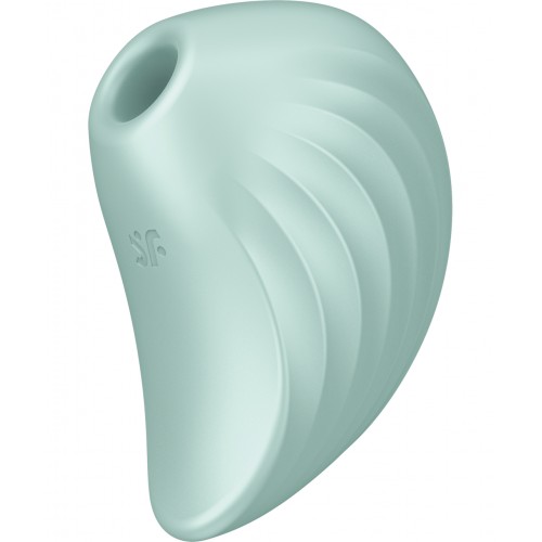 ДЕФОРМИРОВАННАЯ КОРОБКА Вакуумно-волновой стимулятор с вибрацией Satisfyer Pearl Diver зеленый