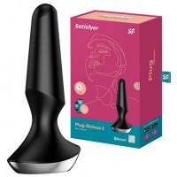 ДЕФОРМИРОВАННАЯ УПАКОВКА Анальный смарт-стимулятор с вибрацией Satisfyer Plug-ilicious 2 черный