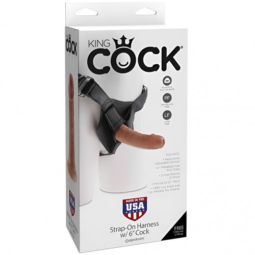 Страпон на виниловых трусиках King Cock Strap-on Harness with Cock 17 см