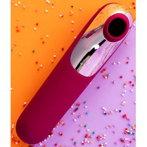 ДЕФОРМИРОВАННАЯ УПАКОВКА Клиторальный смарт-стимулятор с вибрацией Satisfyer Dual Love бордовый