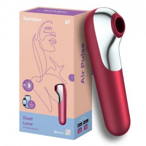 ДЕФОРМИРОВАННАЯ УПАКОВКА Клиторальный смарт-стимулятор с вибрацией Satisfyer Dual Love бордовый