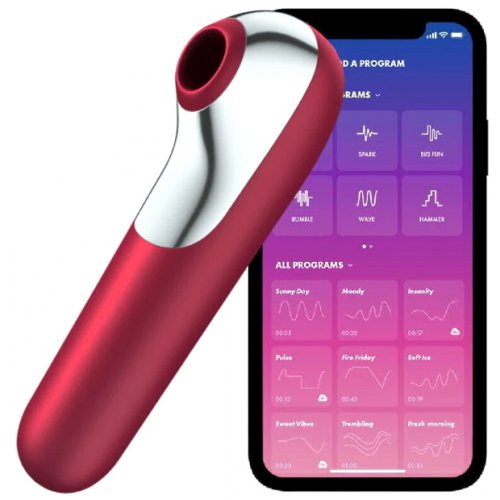 ДЕФОРМИРОВАННАЯ УПАКОВКА Клиторальный смарт-стимулятор с вибрацией Satisfyer Dual Love бордовый