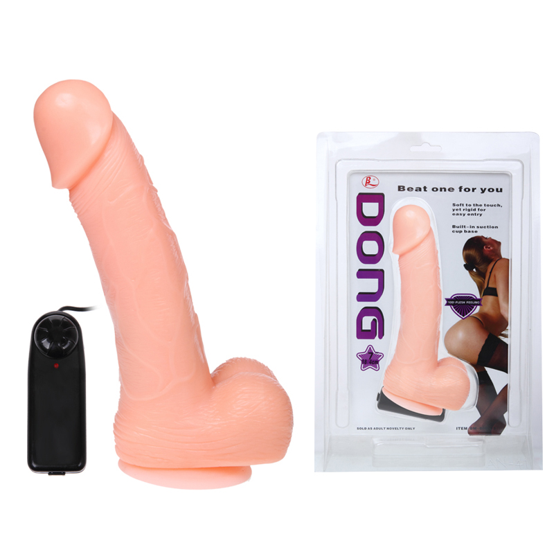 Вибратор с ротацией с выносным пультом управления телесный