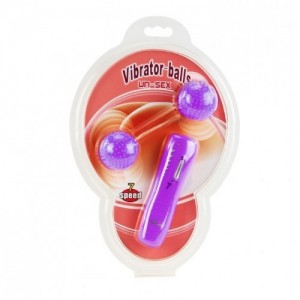 Вагинальные шарики фиолетовые с 7 функциями вибрации (иной угол)