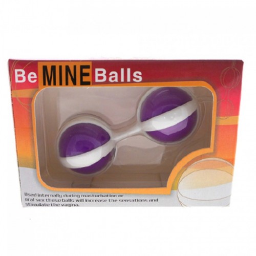 Анально-вагинальные шарики Be Mine Balls пурпурные