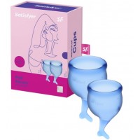 ДЕФОРМИРОВАННАЯ УПАКОВКА Набор менструальных чаш Satisfyer Feel Secure синий