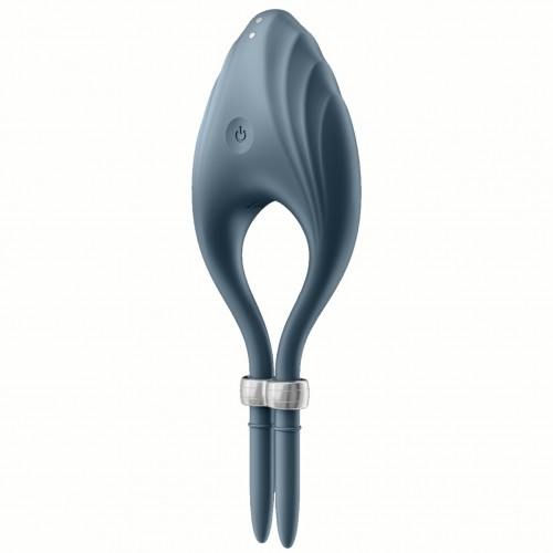 Эрекционное кольцо с вибрацией Satisfyer Duelist серый