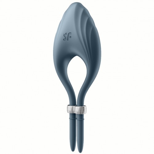 Эрекционное кольцо с вибрацией Satisfyer Duelist серый