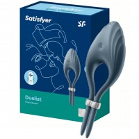 Эрекционное кольцо с вибрацией Satisfyer Duelist серый