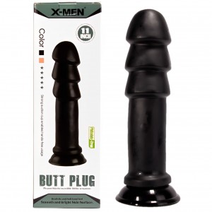 ДЕФОРМИРОВАННАЯ УПАКОВКА Черный фаллоимитатор X-Men Butt Plug 28 см