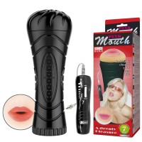 Мастурбатор-ротик в колбе с 7 режимами вибрации Pink Mouth