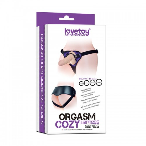 Ремень для страпона Orgasm cozy harness series фиолетовый 