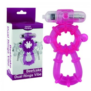 Виброкольцо розовое Beefcake Dual Rings Vibe