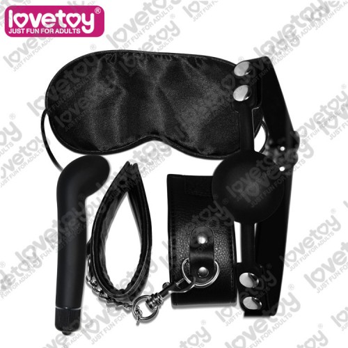 Набор Deluxe Bondage Kit (маска наручники кляп G-вибратор)