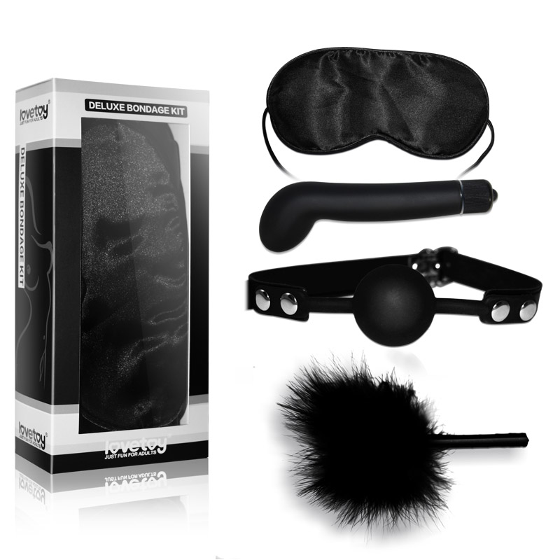 Набор Deluxe Bondage Kit (маска тиклер кляп G-вибратор)