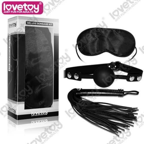 Набор Deluxe Bondage Kit (маска кляп плеть)