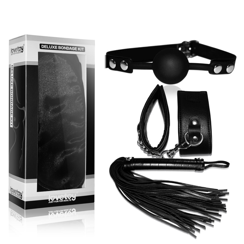Набор Deluxe Bondage Kit (кляп наручники плеть)