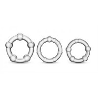 Набор колец прозрачных Beaded Cockring Set