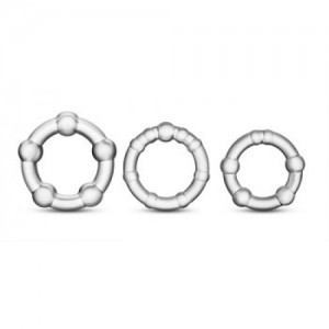Набор колец прозрачных Beaded Cockring Set
