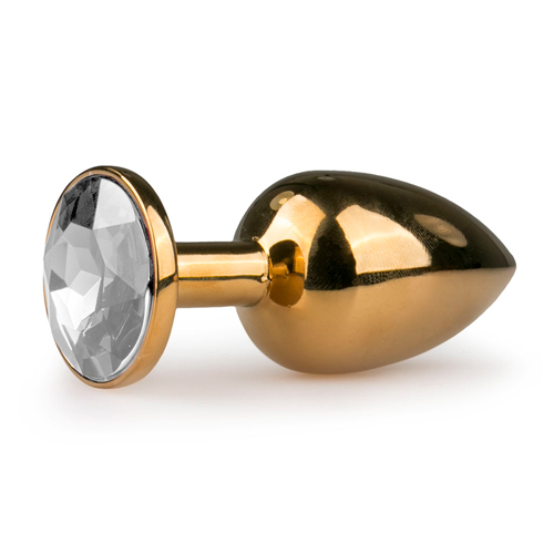 Анальное украшение со стразом Golden Plug Small прозрачный