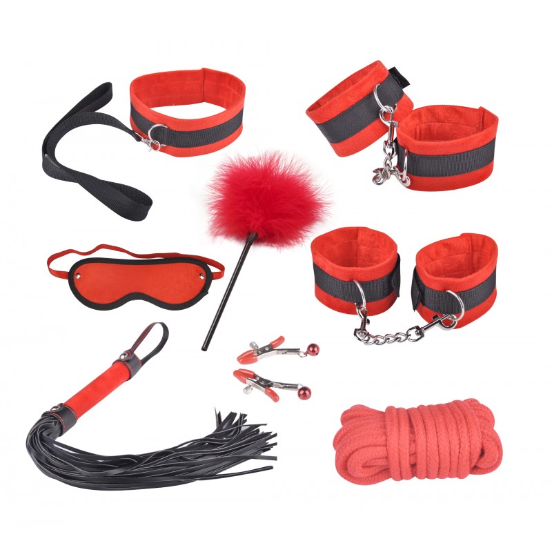 Красный бондажный набор Taboo Accessories Extreme Set №5