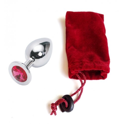 Стальная пробка Jewelry Plug Medium Silver фуксия