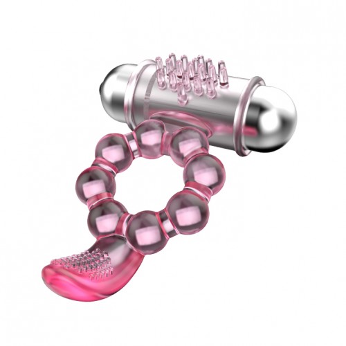 Эрекционное кольцо с вибрацией Pleasure Tongue