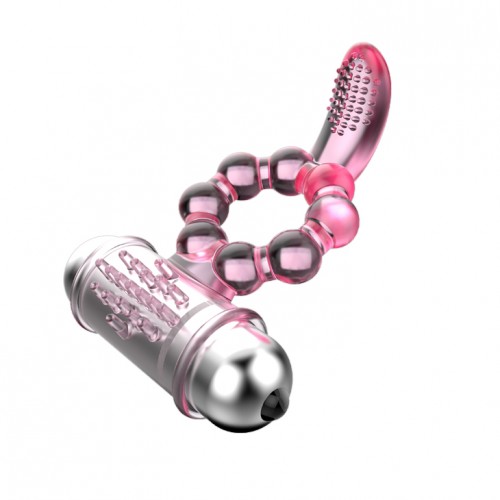 Эрекционное кольцо с вибрацией Pleasure Tongue