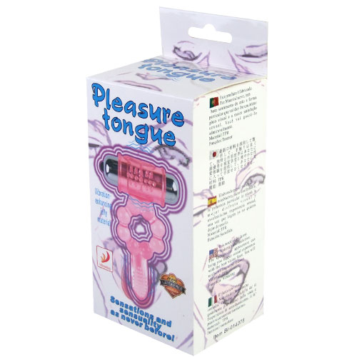 Эрекционное кольцо с вибрацией Pleasure Tongue