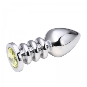 Анальная пробка Silver Relief Yellow L